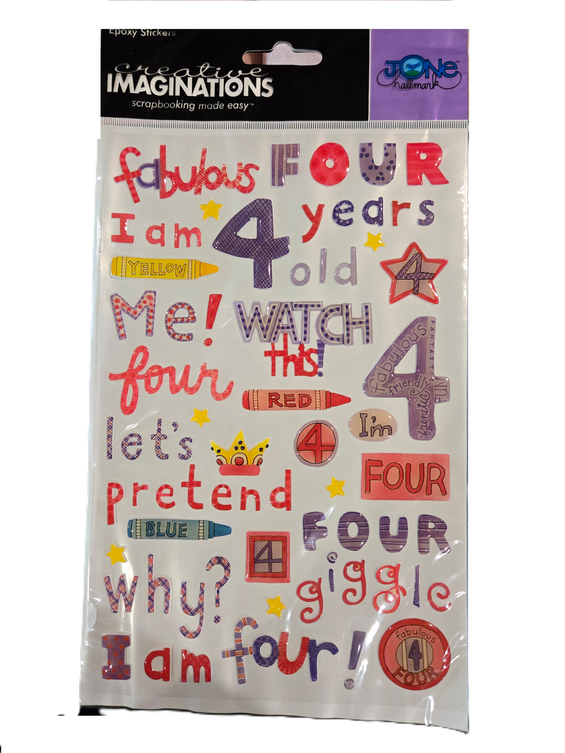 Fabulous Four epoxy Stickers by Creative Imaginations
