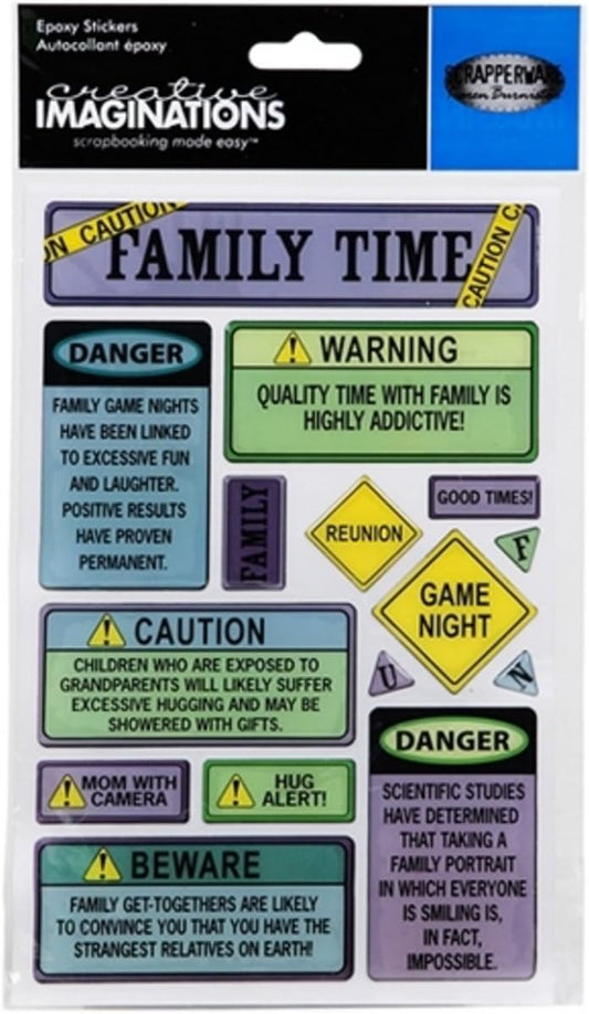 Family time Epoxy Stickers