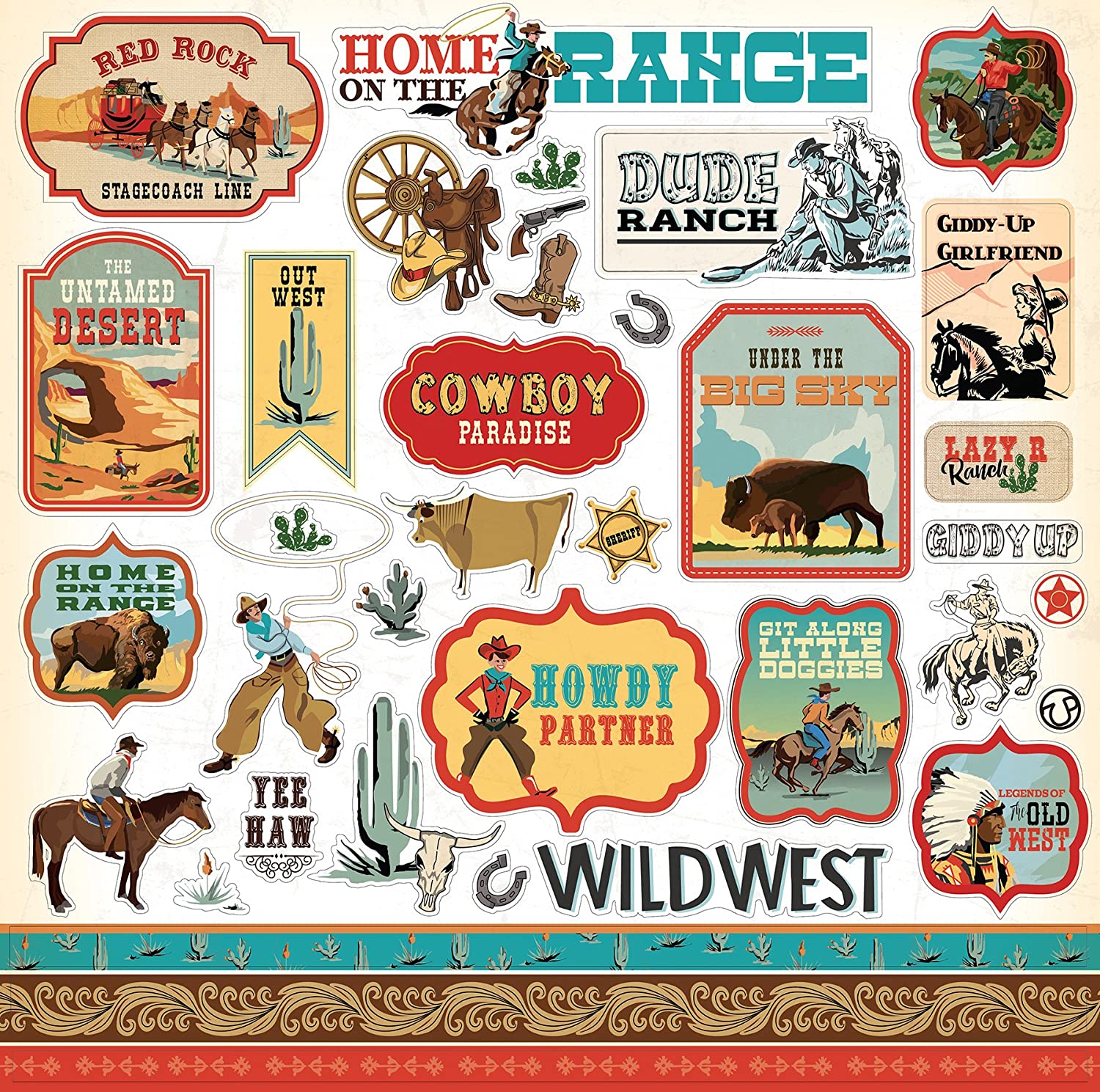 Cowboy Stickers by Carta Bella