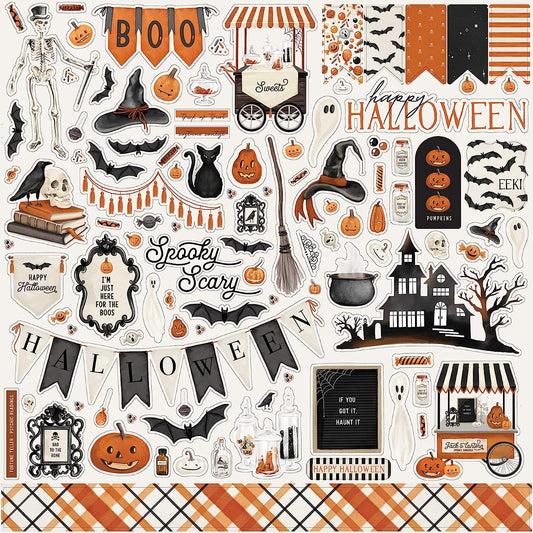 Halloween Market 12x12 Element Stickers Set