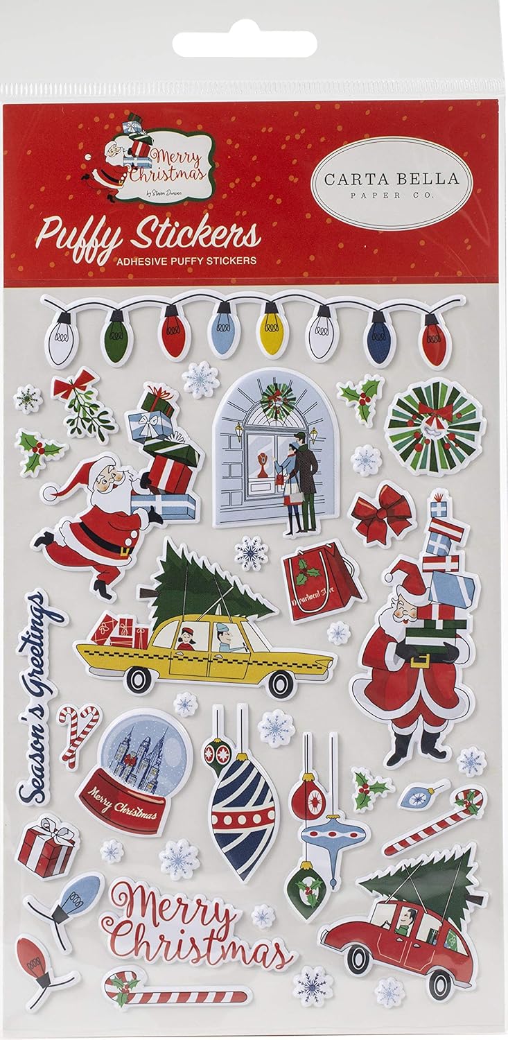 Echo Park Merry Christmas Puffy Stickers
