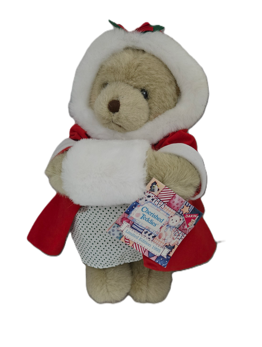 Cherished Teddies Plush Christmas Bear 1995 Alice