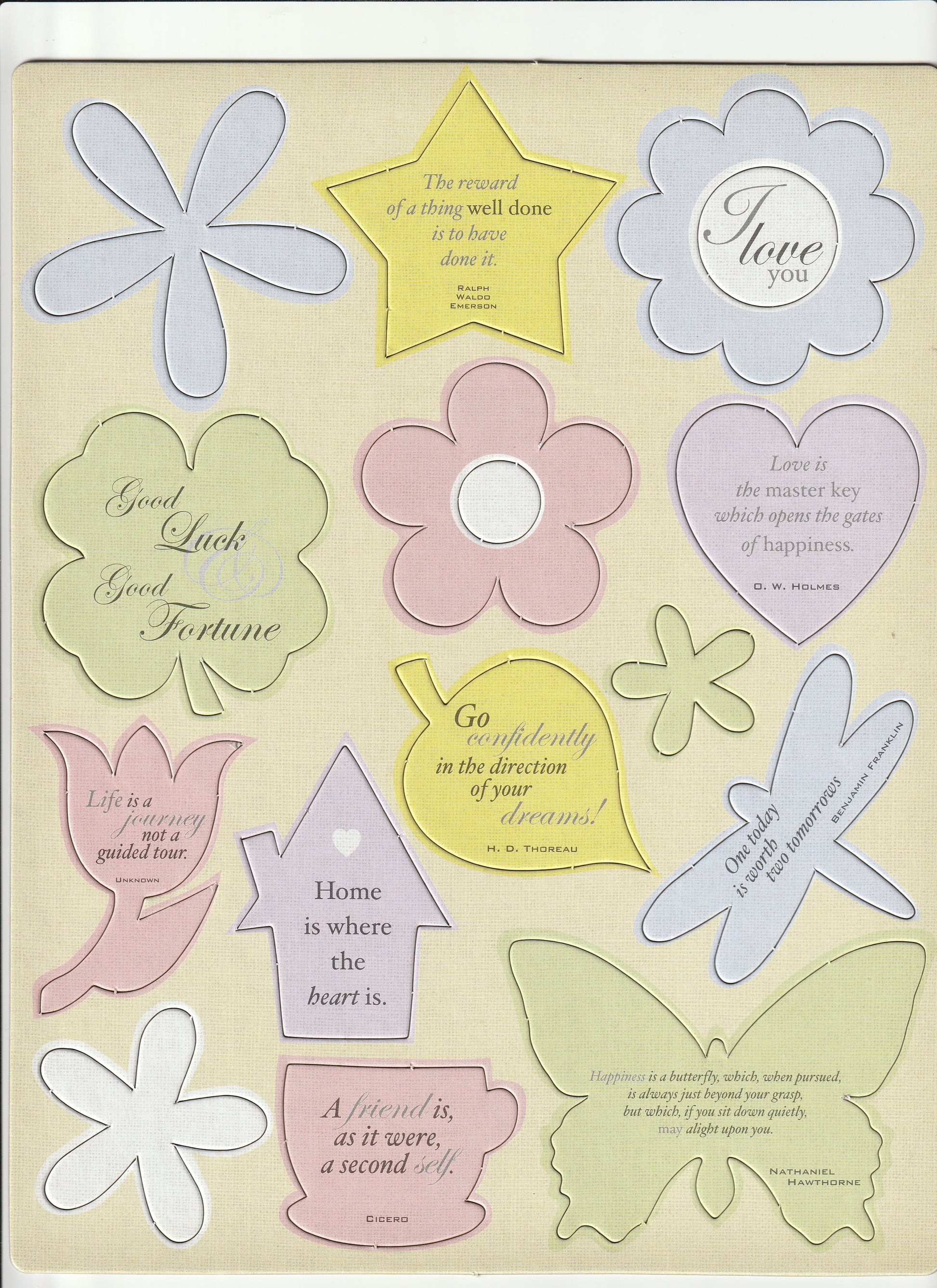 Pastel Quotes Chipboard Accents
