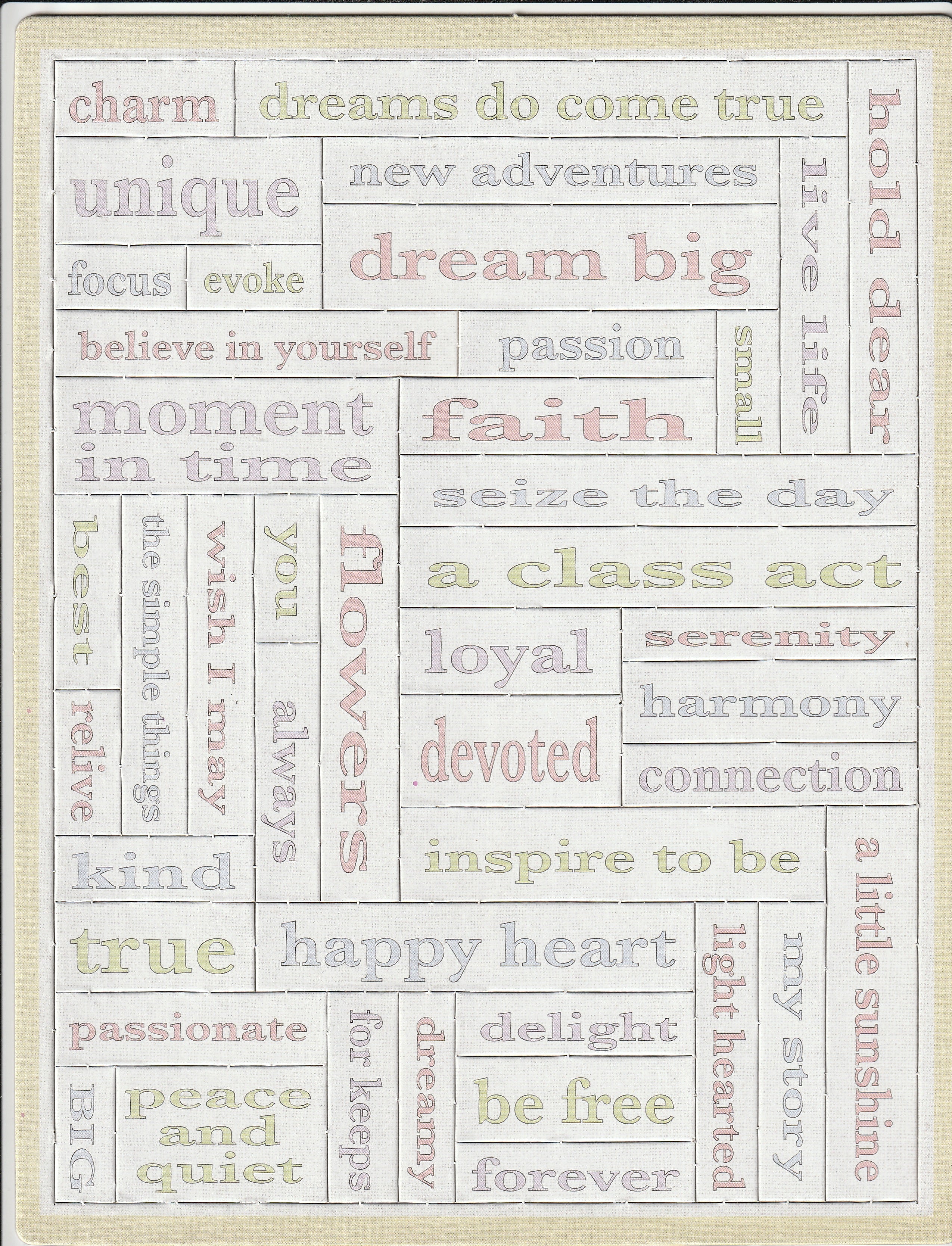 Pastel Quote Chipboard Accents - Style #4 – Country Croppers