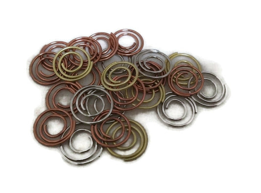 Metallic Round Spiral Clips Gold Silver Copper