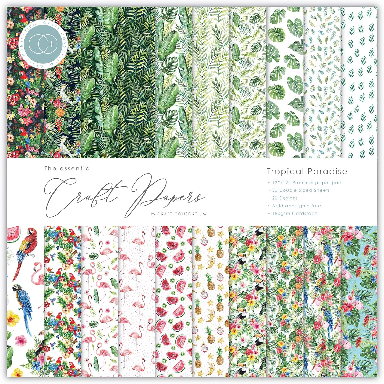 Craft Consortium Tropical Paradise 12x12 Paper Pad