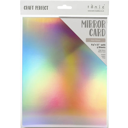 Craft Perfect Holo Waves Mirror Card