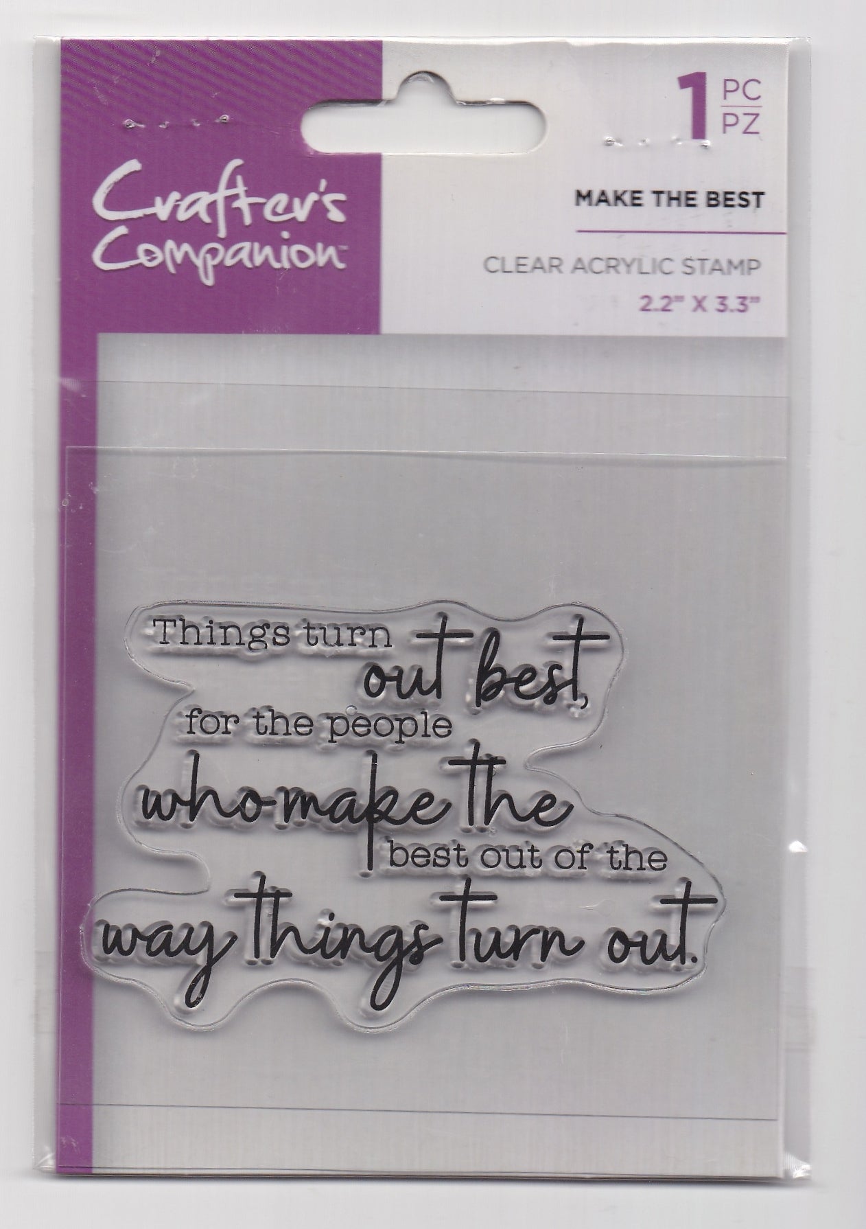 Crafters Companion Make the Best Stamp