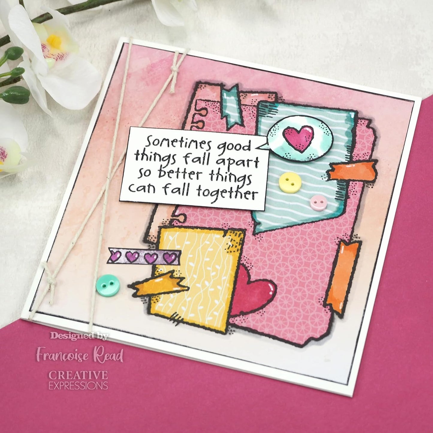 Woodware Layered Scraps Clear Stamp
