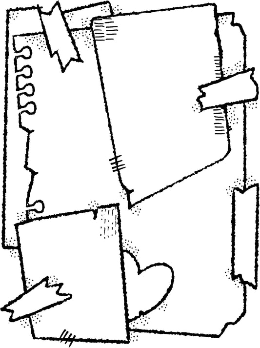 Creative Expressions Layered Scraps Woodware Stamp