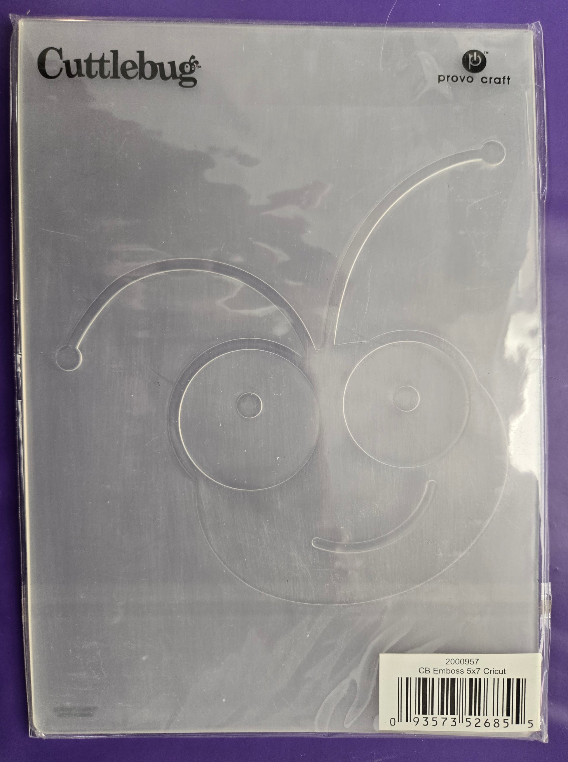 Cuttlebug Cricut Cutie Face Embossing folder