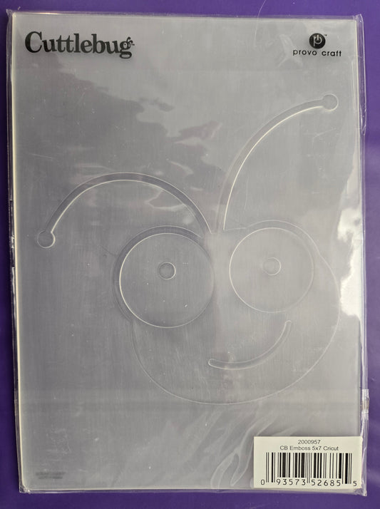 Cuttlebug Cricut Cutie Face Embossing folder
