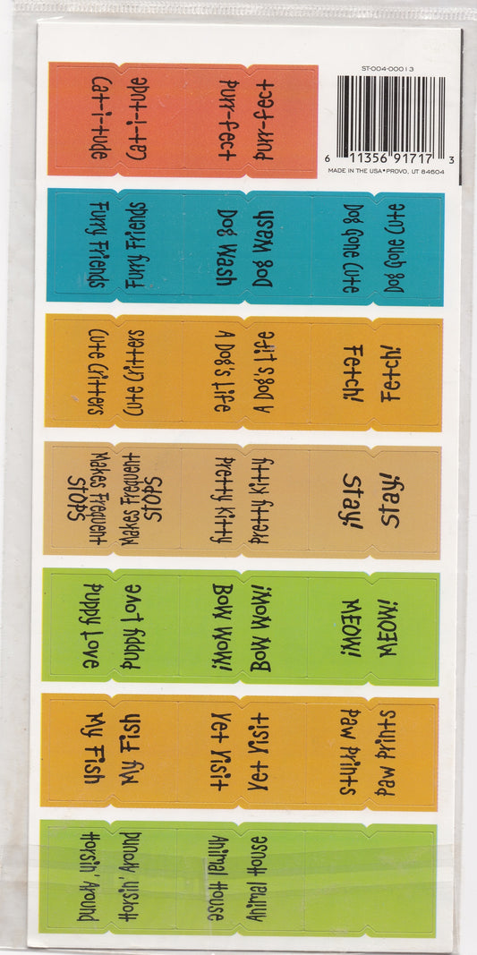Page Tabs Embellishments - Pets by DCWV