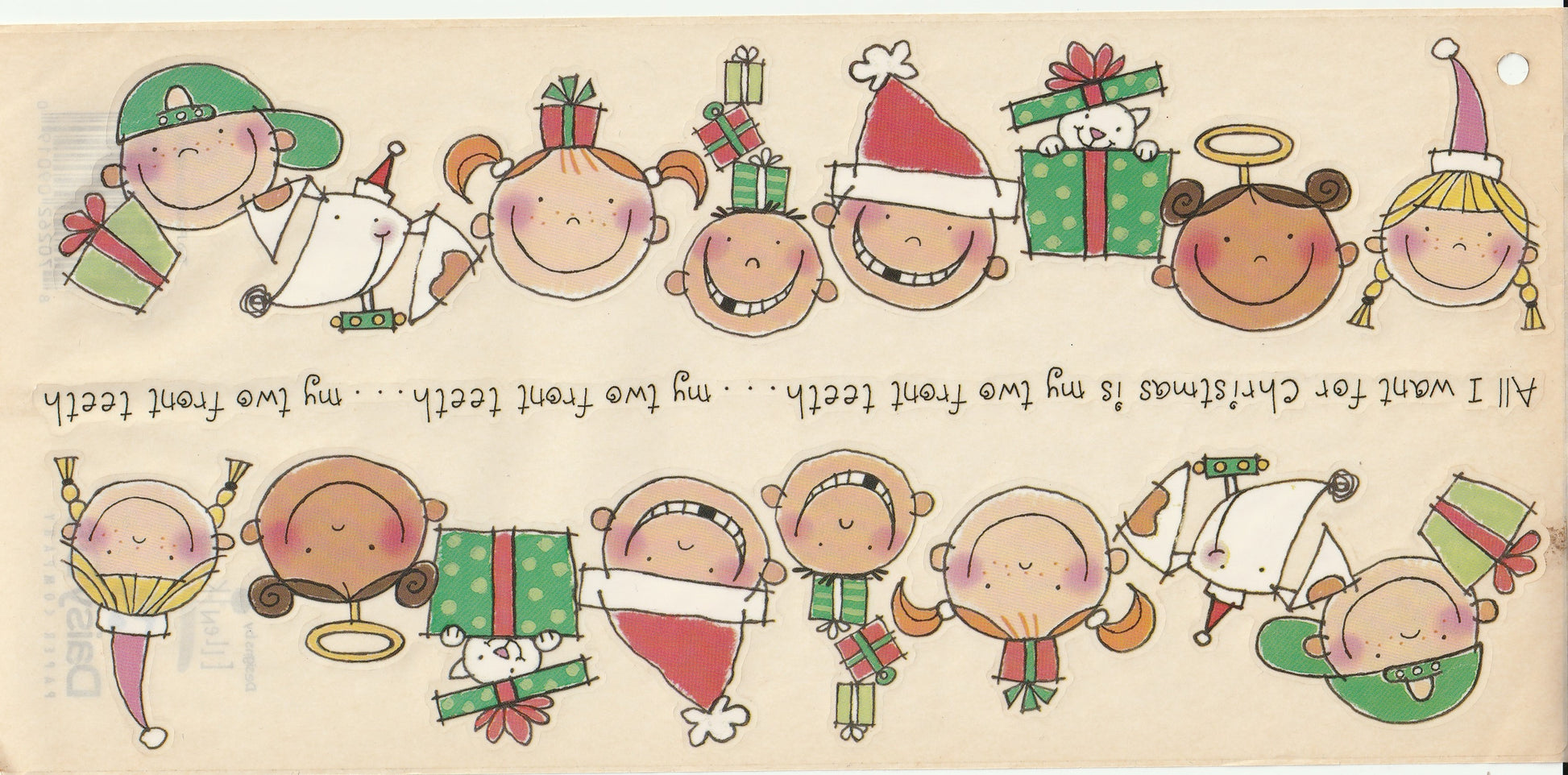 Daisy Ds two Front Teeth Christmas Stickers