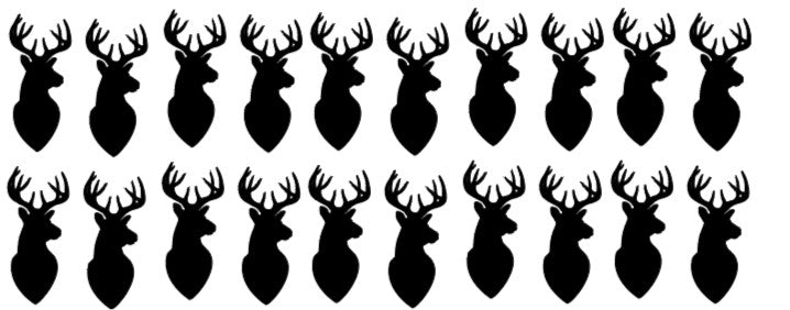 Black Deer Head Stickers