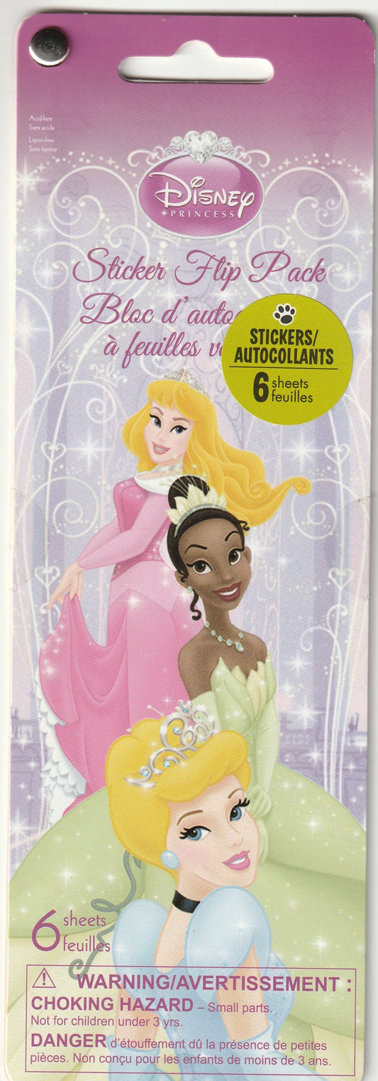 Disney Princess Flip Pack Sticker Book 6 Sheets - ST2000