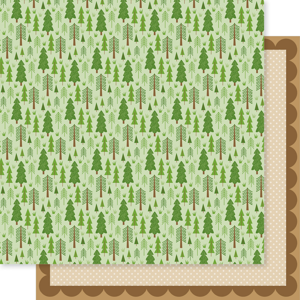 Doodlebug Designs Adventure Awaits Tree Scape Scrapbook Paper