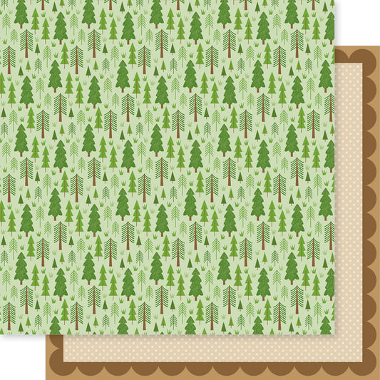 Doodlebug Designs Adventure Awaits Tree Scape Scrapbook Paper