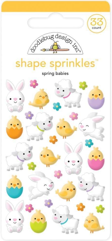 Doodlebug Hoppy Easter Spring Babies Sprinkle Stickers