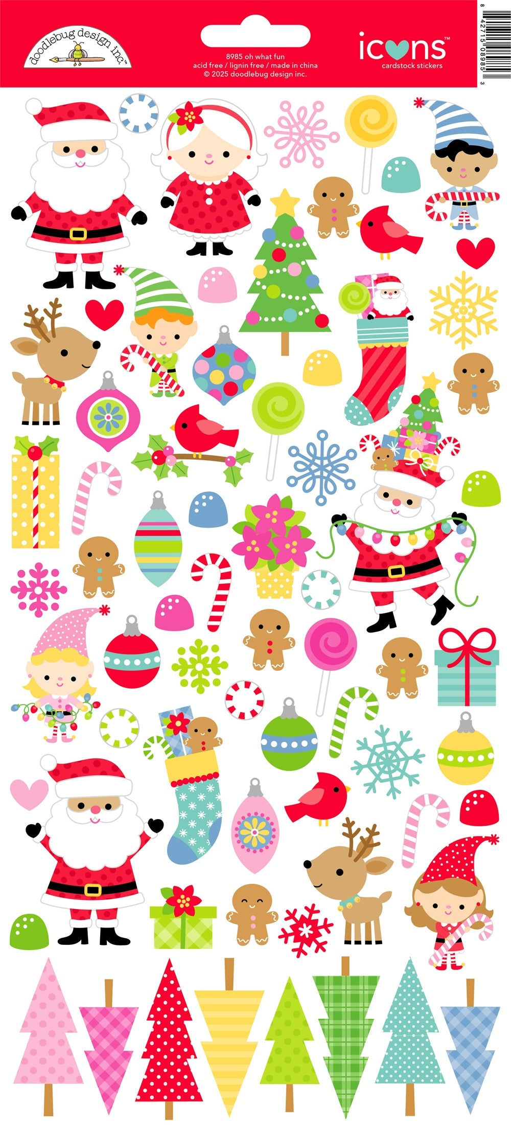 Doodlebug Oh What Fun Icon Stickers