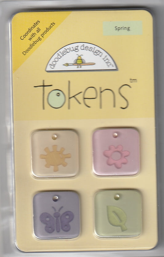 Doodlebug spring Tokens Embellishments