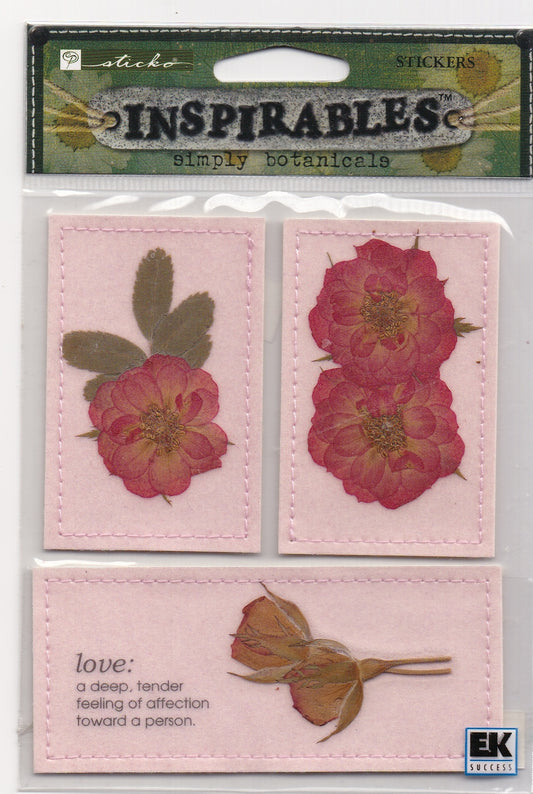 EK Success Love Floral Embellishment Stickers