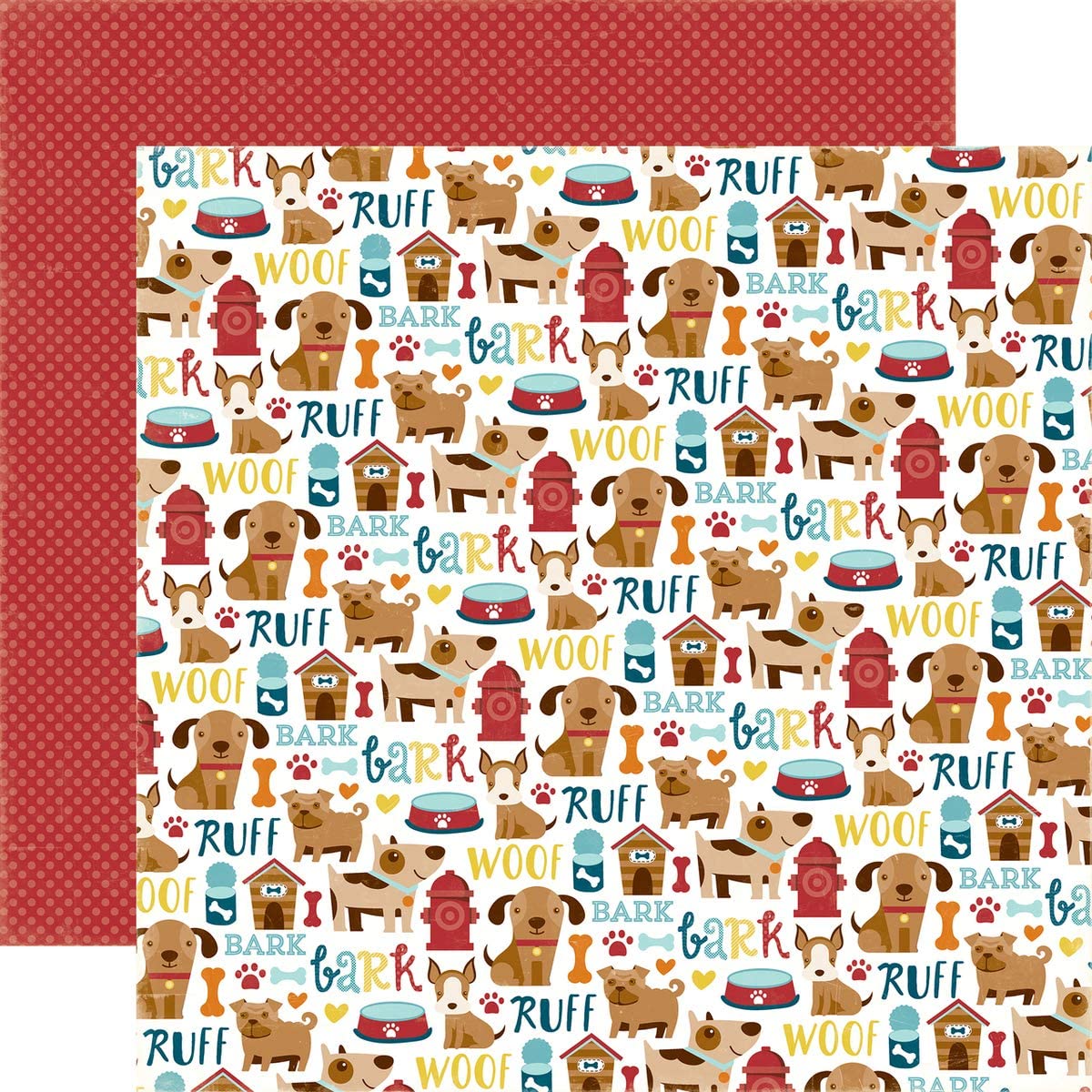 Dog Bark - Scrapbook Paper Assortment Set 12x12