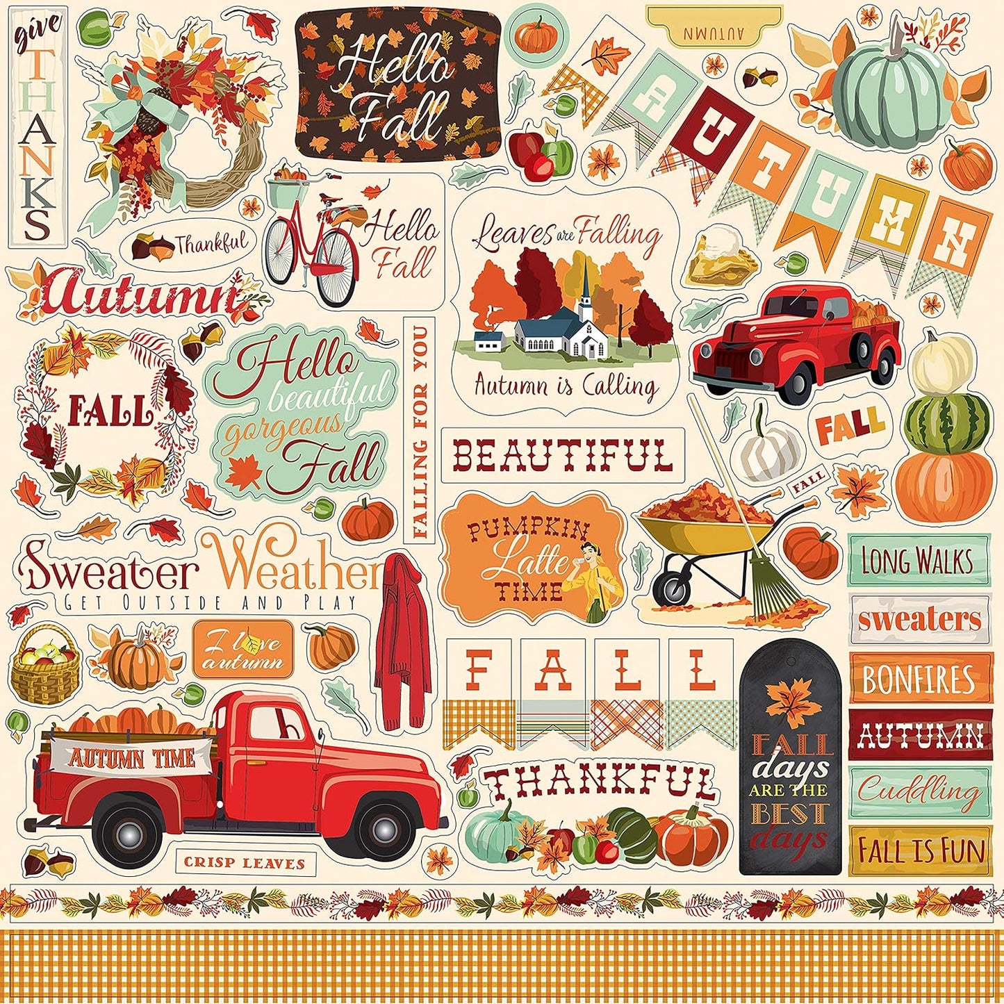Echo Park Fall Break Stickers