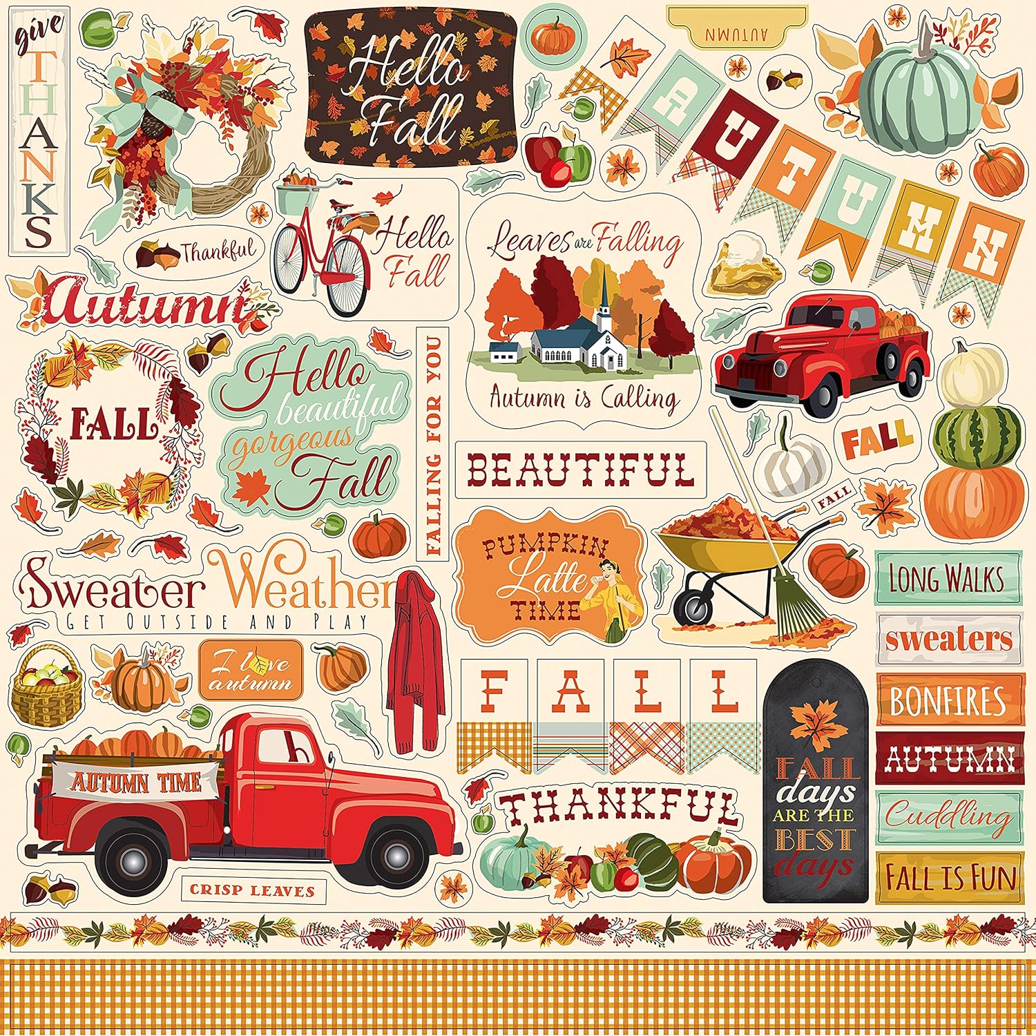 Echo Park Fall Break Stickers