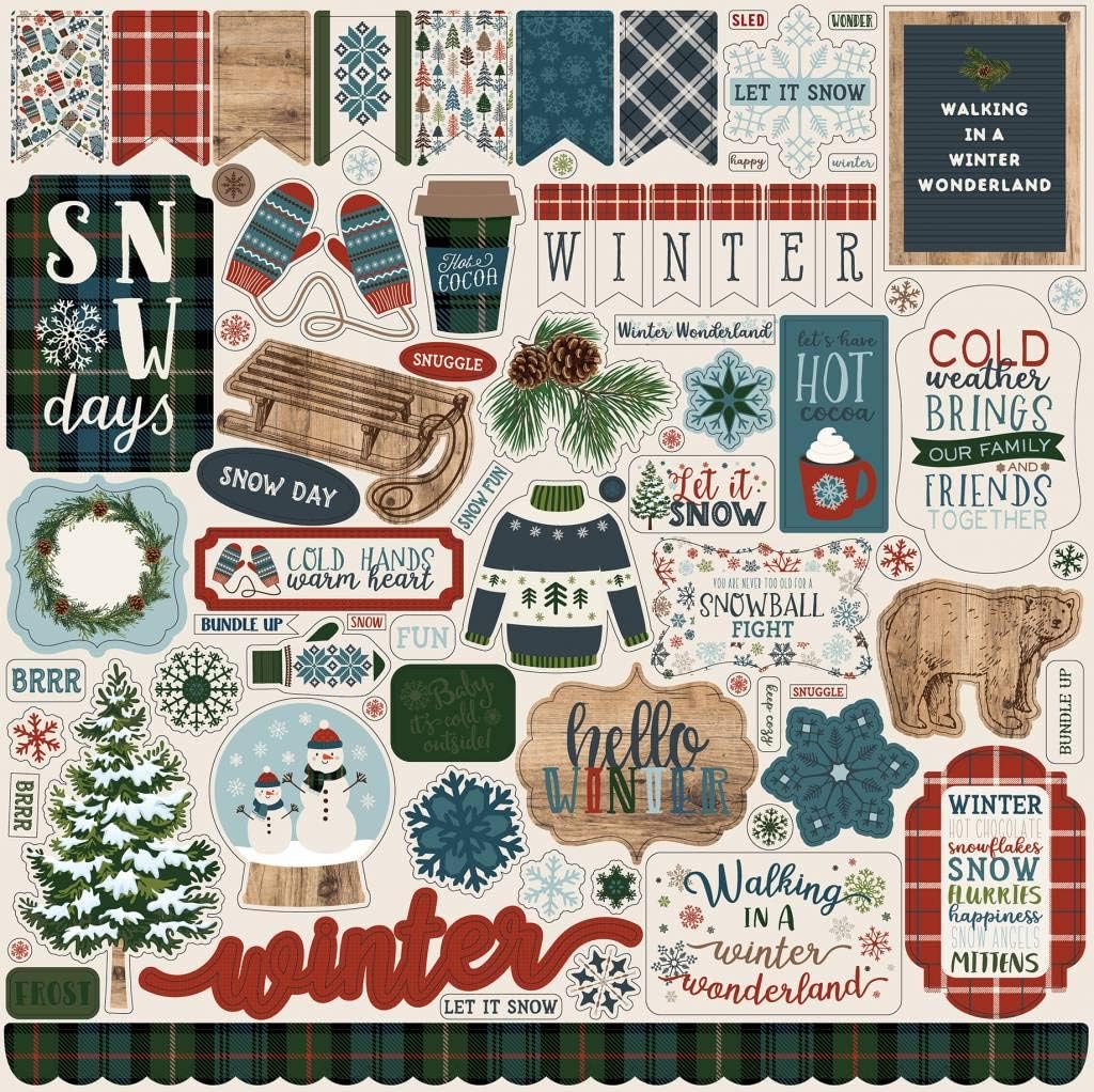 Carta Bella Let it Snow Element Stickers