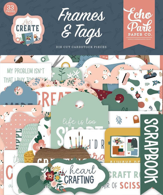 Lets Get Crafty Frames and Tags Ephemera