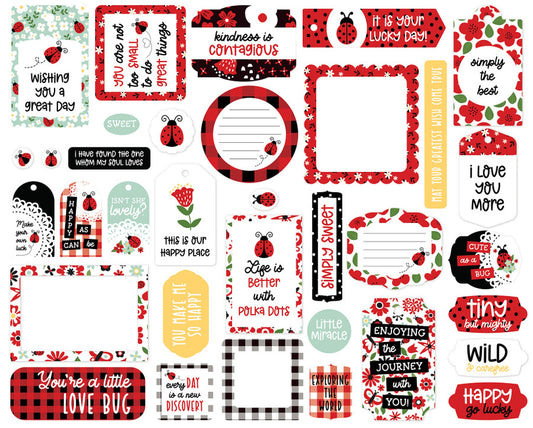 Little Ladybugs Frames and Tags Die Cut Set