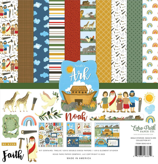 Echo Park Noah's Ark 12x12 Scrapbook Collection Kit
