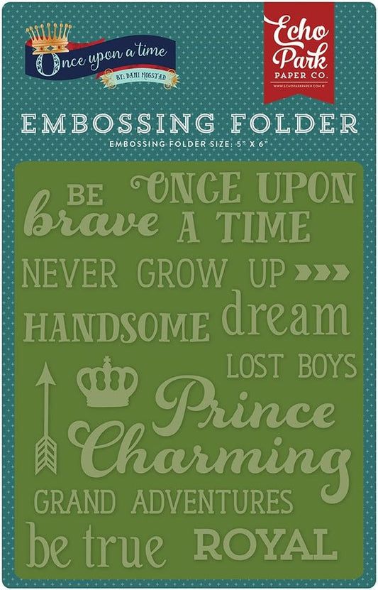 Once Upon a Time Words Embossing Folder