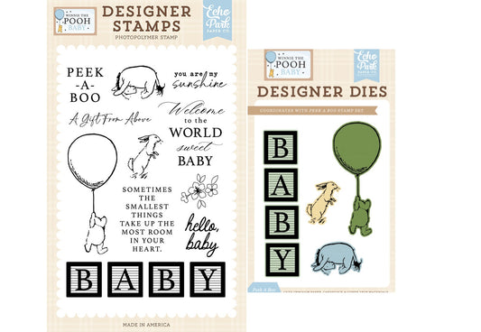 Baby Winnie the Pooh Peek a Boo Stamps and Dies Set