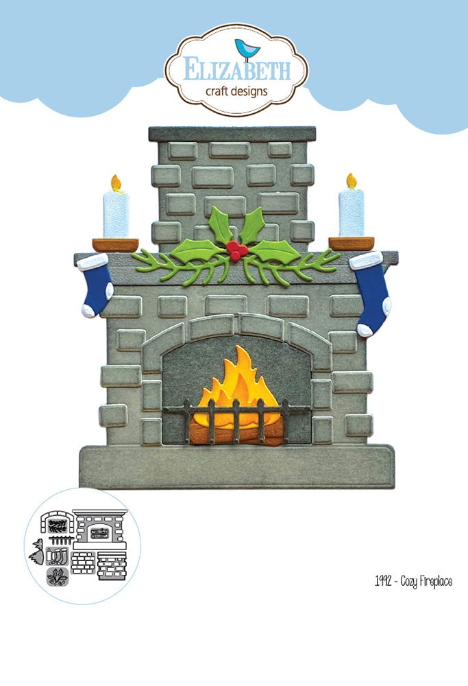 Elizabeth Crafts Cozy Fireplace Die Set