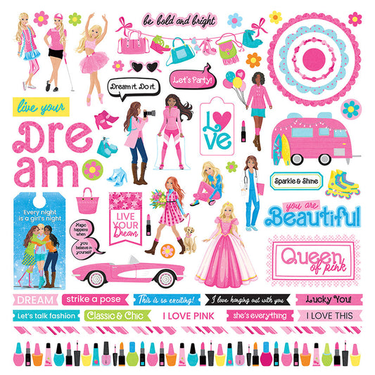 Pink Fashion Dreams Stickers by Photo Play