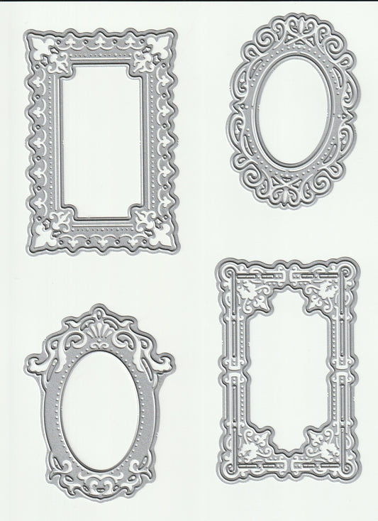 Fancy Frame Dies - Set of 4 Rectangle and Oval