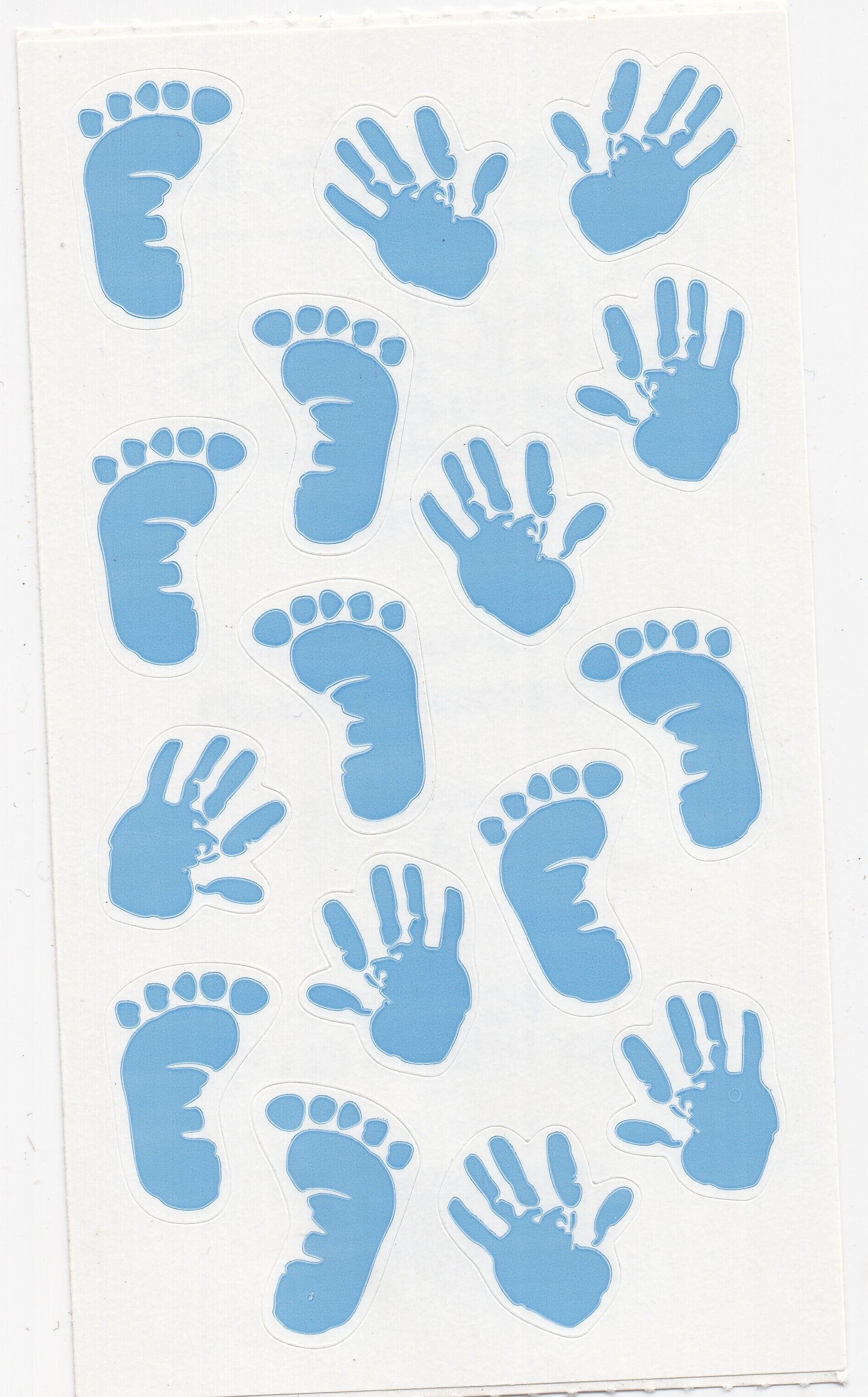 Baby Boy Hands and Feet Prints Stickers
