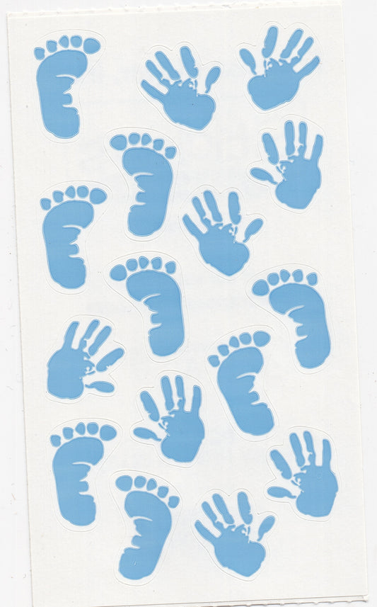 Baby Boy Hands and Feet Prints Stickers