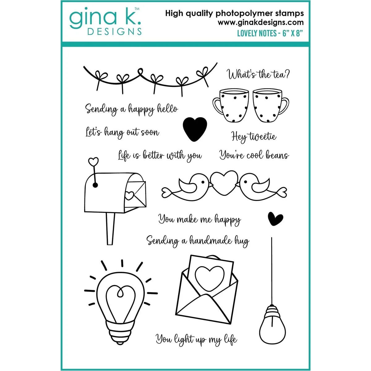 Gina K. Designs Lovely Notes Stamp and Die Bundle with Poly Foiling Sheets