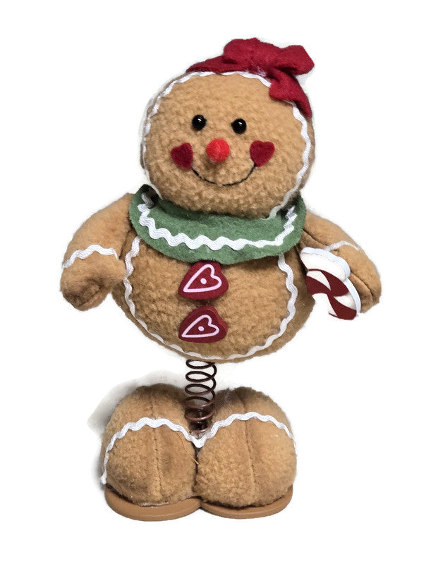 Gingerbread Girl Spring Bobber Shelf Sitter Christmas Decor – Country ...