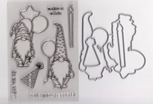 Birthday Gnome Stamps and Dies