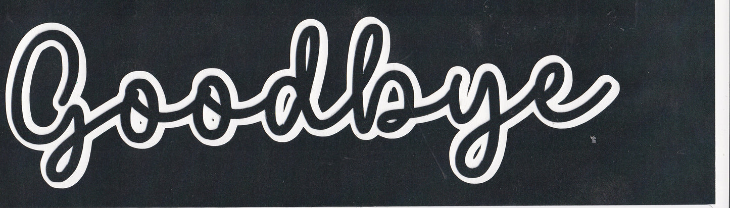 Goodbye Paper Piecing Title