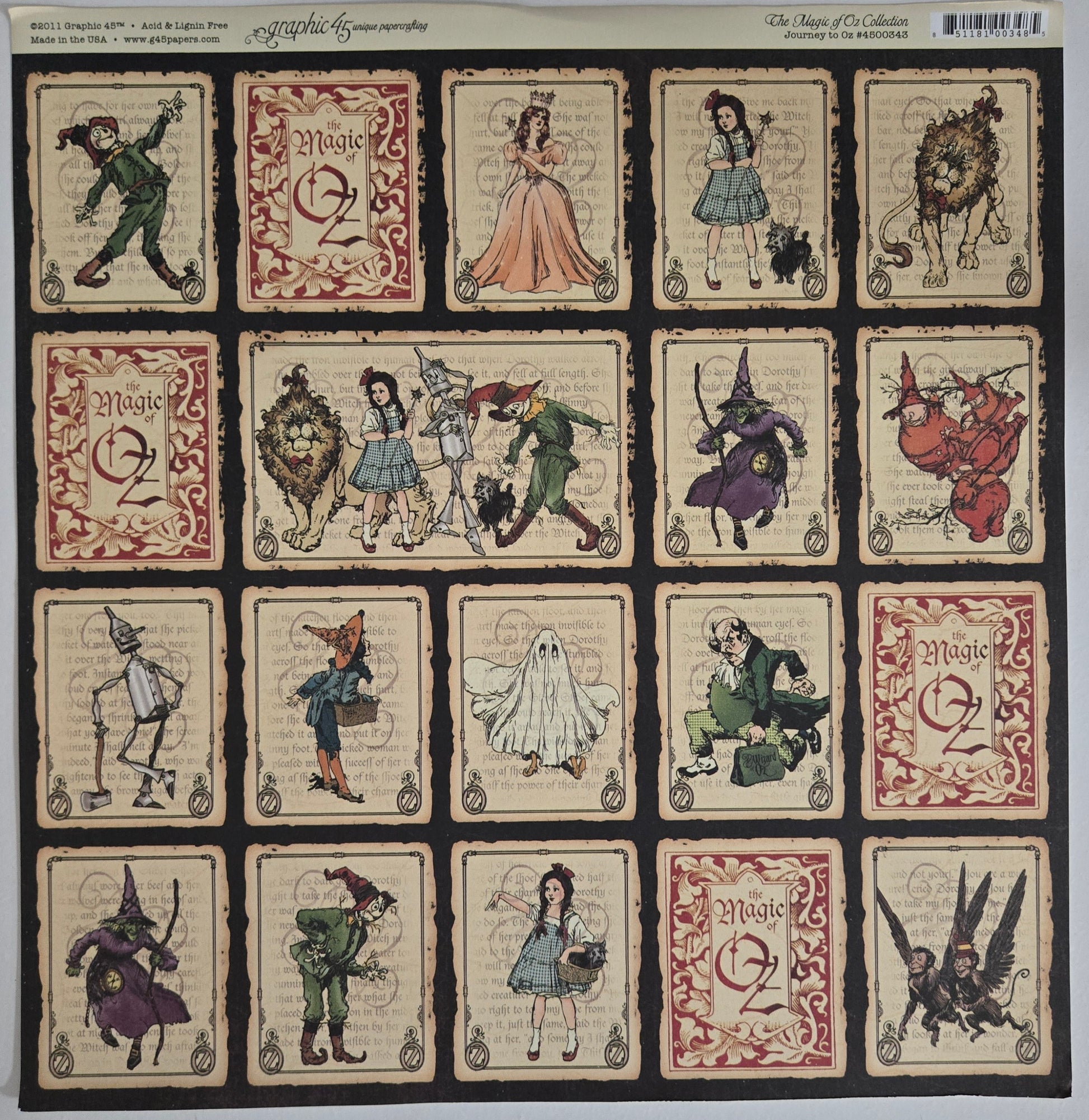 Graphic 45 The Magic of Oz - Journey to Oz Cardstock