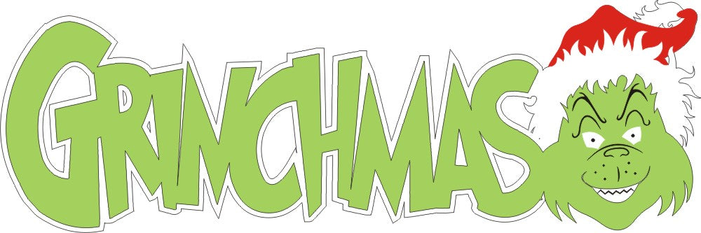 Merry Grinchmas Paper Piecing Title