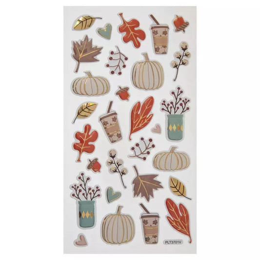 Fall Icons Puffy Stickers