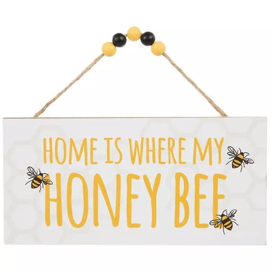 Home is Where My Honey Bee Hanging sign