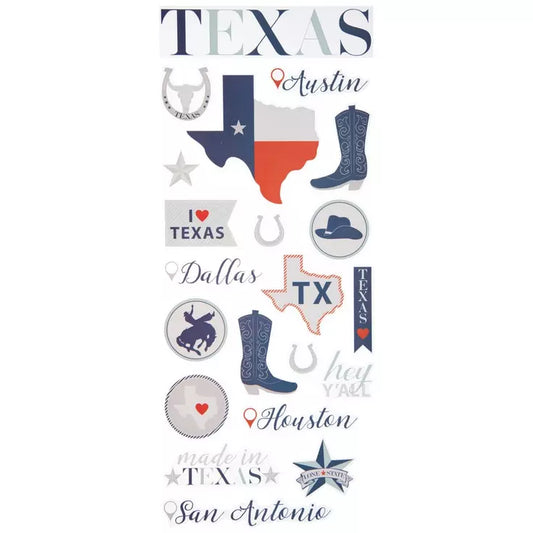Texas Scrapbook Stickers