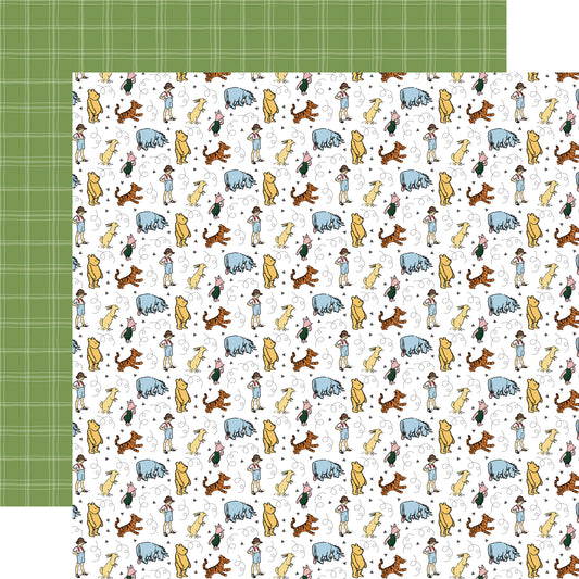Happy Day Friends - House at Pooh Corner Scrapbook Paper